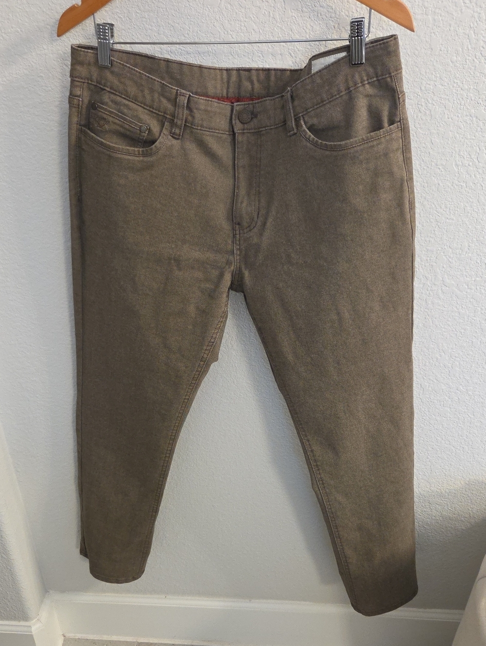 English Laundry Olive-Brown Slim Chinos